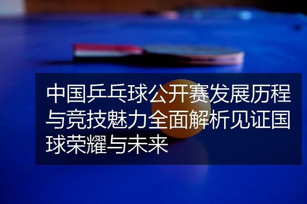中国乒乓球公开赛发展历程与竞技魅力全面解析见证国球荣耀与未来